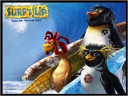 Pingwiny, Film animowany, Na fali, Deski, Surfs Up