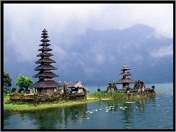 Indonezja, Jezioro, Świątynia, Bali