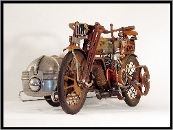 1909, Motor, Zabytkowy, Harley Davidson