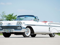 1958, Biały, Zabytkowy, Chevrolet Impala