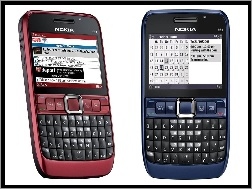 3G, Czerwony, Nokia E63, Niebieski