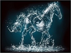 Woda, Abstrakcja, Koń