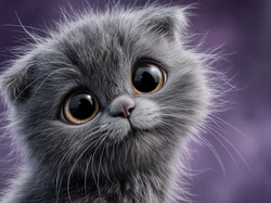 Kot, Szary, Grafika AI