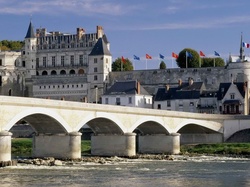 Amboise, Rzeka, Most, Francja, Zamek