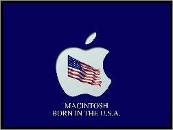 amerykańska, jabłko, grafika, Apple, flaga