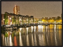 Amsterdam, Łodzie, Port, Miasto