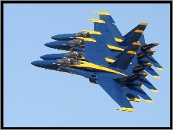 Boeing F/A 18-Hornet, Blue, Wspaniali, Czterej, Angels