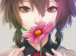Anime, Kwiat, Dziewczyna, Manga