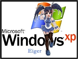 Anime, Windows XP, Dziewczyna, Kucyki