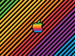 Apple, Paski, Kolorowe, Jabłko, Logo