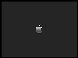 Logo, Apple, Stalowoszare