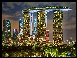 Architektura, Wieżowce, Singapur, Miasto