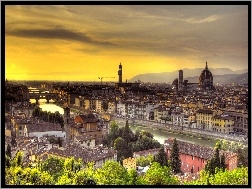 Arno, Florencja, Miasto, Rzeka