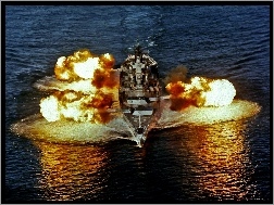 Artylerii, USS New Jersey, Salwa