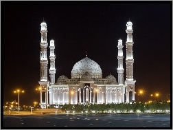 Meczet, Astana, Oświetlony