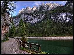 Austria, Droga, Góry, Jezioro Gosau