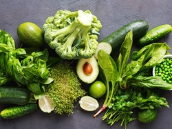 Groszek, Szpinak, Ogórki, Awokado, Brokuł, Warzywa