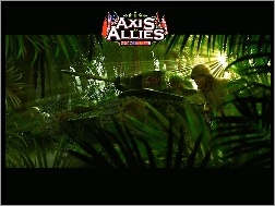 Axis And Allies, żołnierz, dżungla, czołg