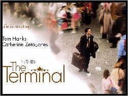 bagaż, napisy, Tom Hanks, Terminal, ludzie