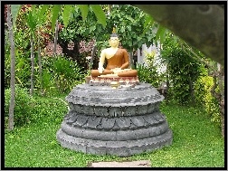 Bali, Budda, Posąg, Ogród