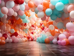 Dekoracja, Balony, Kolorowe, Grafika, Baloniki