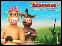 Barnyard, krowy