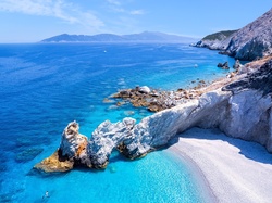 Skały, Plaża, Morze, Grecja, Wyspa, Skiatos, Lalaria Beach