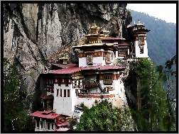 Paro Taktsang, Buddyjska, Himalaje, Bhutan, Świątynia