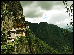 Świątynia, Bhutan, Himalaje