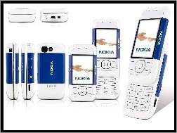 Biała, Nokia 5200, Niebieska