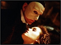 aktorzy, biała, Phantom Of The Opera, maska