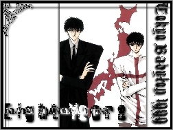 biała koszula, Tokyo Babylon, czarny garnitur