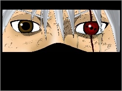 krew, Naruto, twarz, blizna, oko