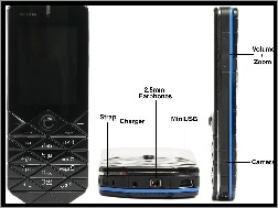 Bok, Przód, Opis, Nokia 7500, Dół