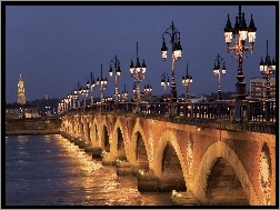 Bordeaux, Most, Latarnie, Rzeka, Francja, Zabytkowy