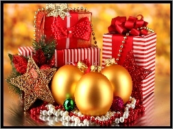Boże Narodzenie, Bombki, Prezenty, Święta