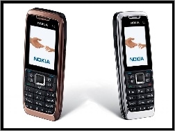 Brązowy, Nokia E51, Srebrny