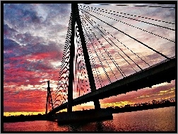 Brazylia, Most, Zachód Słońca, Wiszący
