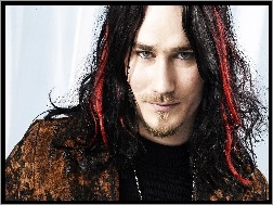 broda, twarz, Nightwish, czerwone włosy