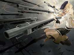 anime, broń, Mahou Shoujo Madoka Magica, dziewczyna