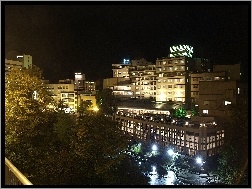 Budynki, Sapporo, Miasto nocą