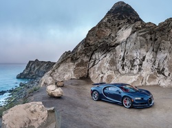 Bugatti Chiron, Kamienie, Skały, Morze