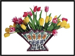 Tulipany, Bukiet, Różnokolorowe