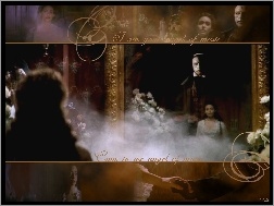kwiaty, Emmy Rossum, Phantom Of The Opera, dym, Gerard Butler