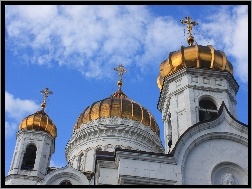 Kopuły, Cerkiew Chrystusa Zbawiciela, Moskwa, Rosja, Cerkiew