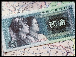 Mapa, Chiński, Banknot