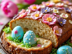 Wielkanoc, Cukrowe, Pisanki, Chleb, Kolorowe, Jajka, Kwiaty