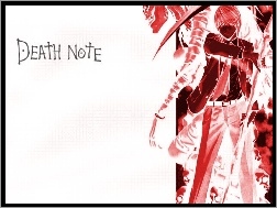 chłopak, negatyw, kosa, Death Note, marynarka