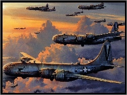 Chmury, B-29, Bombowce, Niebo