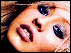 Christina Aguilera, niebieskie, oczy